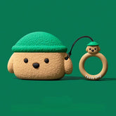 Cute Funny Dog Theme AirPods Case 3″ - Silicone Green